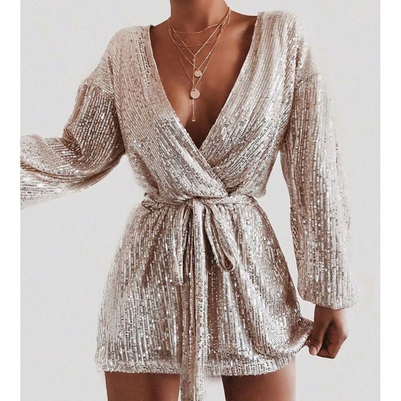 Champagne Sequin Dress